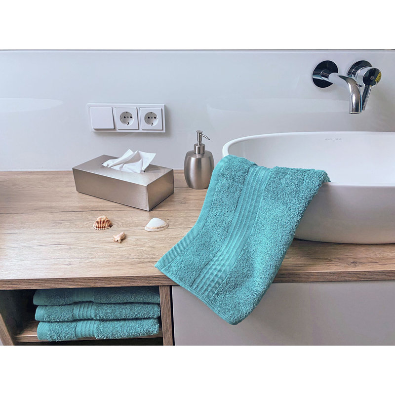 Midweight Hand Towel, Turquoise