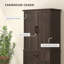 Armoire de rangement de style moderne, armoire de cuisine à DEL, avec tablettes de porte