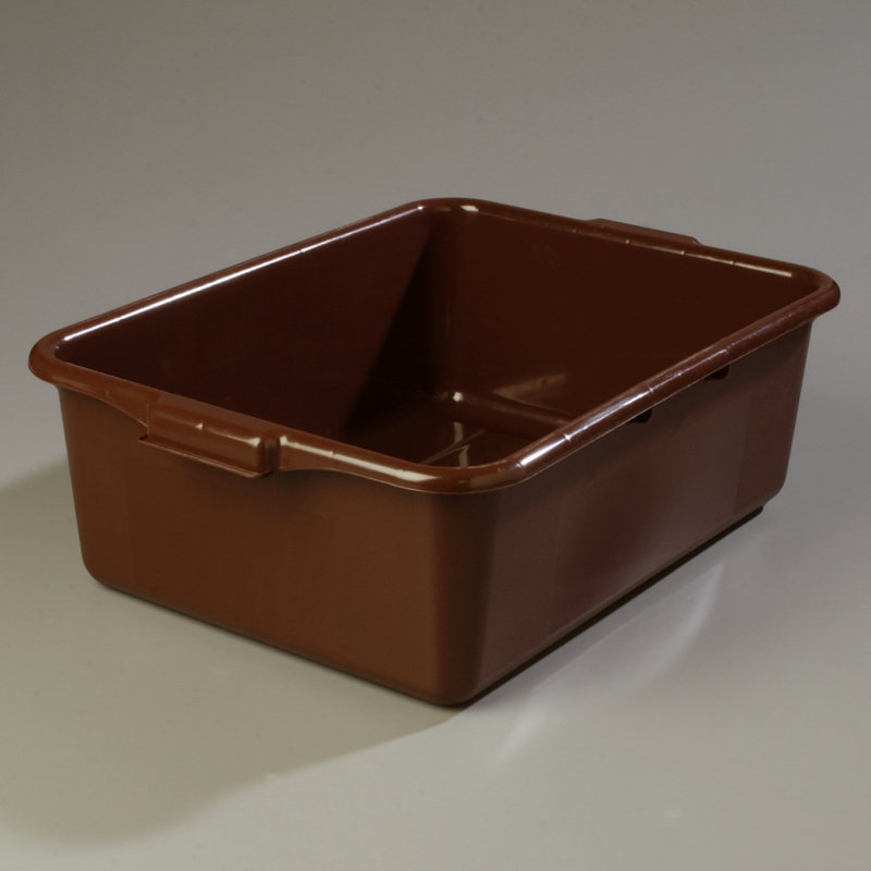 Carlisle Food Service Products Comfort Curve™ Plastic Decorative Bin, Brown, 7" H x 15" W x 20" D