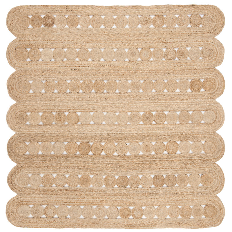 Harden Handwoven Jute Area Rug, Carré 6 pi