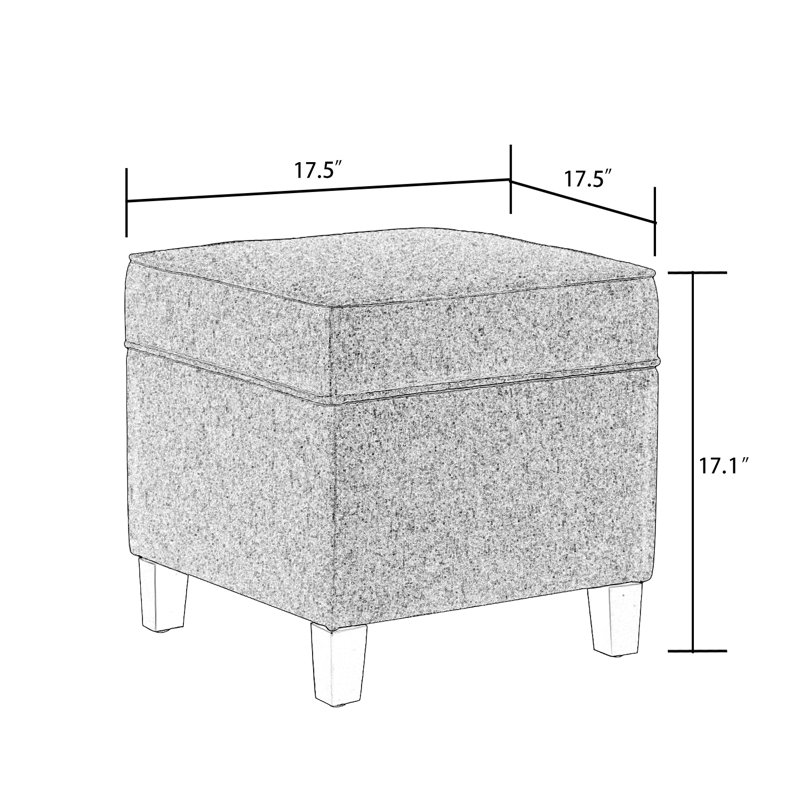 Repose-pieds Felixstowe, 100 % polyester gris clair