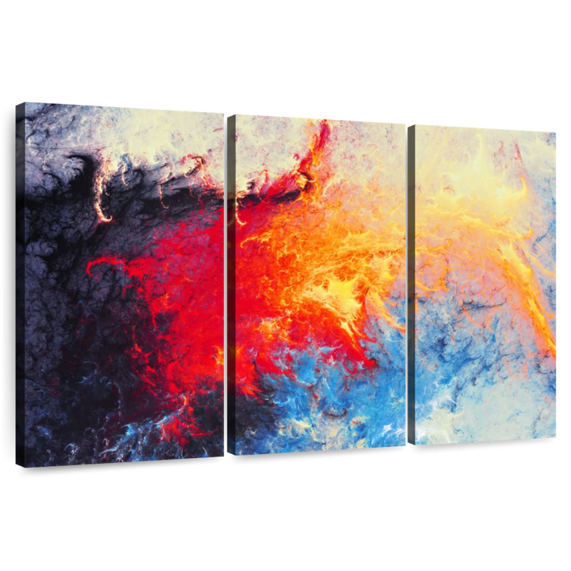 Avery Ice Flame Abstract, 32" H x 50" W