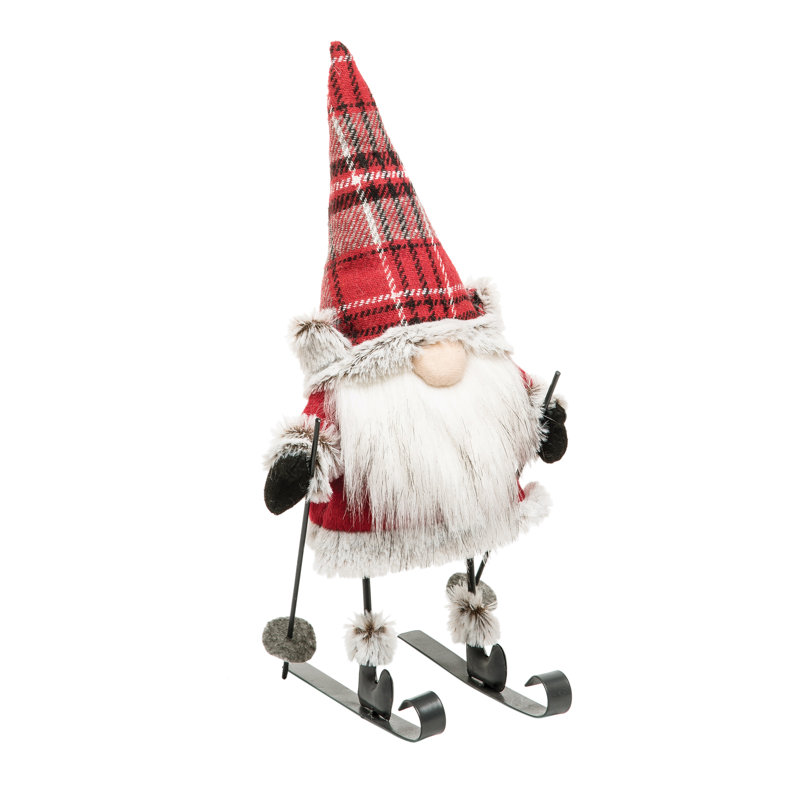 Gnome bûcheron sur skis