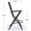 Ensemble de 2 tabourets de bar pliables pour l'extérieur - Multibrown faux rotin (polyéthylène), siège d'une hauteur de 28 po pour patio