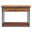 109.22cm Solid Wood Top Console Table