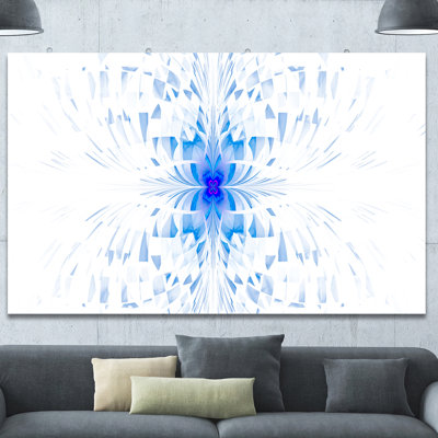" Blue Butterfly Outline On White "