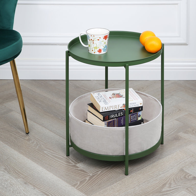 Lakika Four Leg Coffee Table with Storage, Green