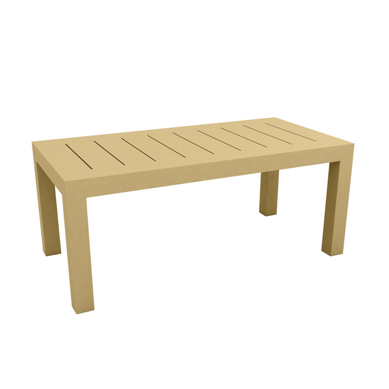 Jut Plastic/Resin Dining Table, White, 180x90x75