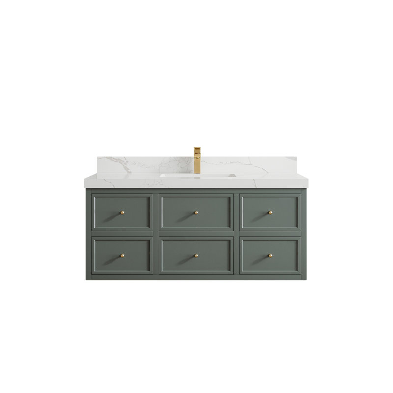 Ensemble de meuble-lavabo simple 48 po Roswell, Calacatta Laza