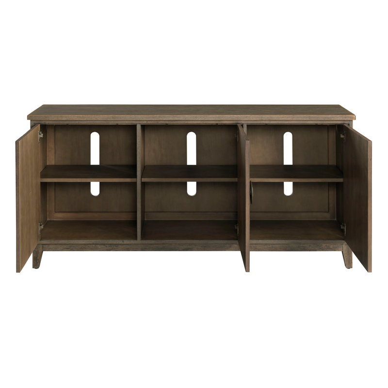 Davaya Unfinished TV Stand with Fireplace Included