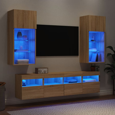 Budowski Unfinished Entertainment Centre for TVs up to 88" with Fireplace Included