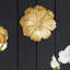 S/2 Gold Rose Hanging Wall Accents