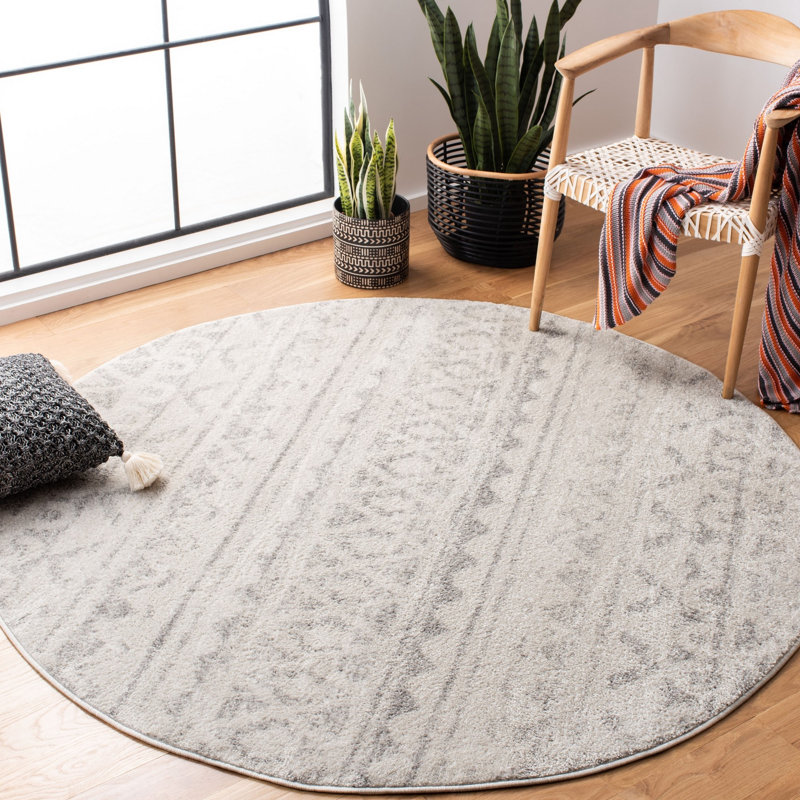 Tapis performance à motif sud-ouest Muniz, Rond 6 pi