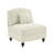 Armless Sofa Chenille W/1 Pillow -Beige+White