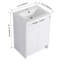 Meuble-lavabo autoportant 24 po avec lavabo en résine et 2 portes à fermeture douce (emballage KD)