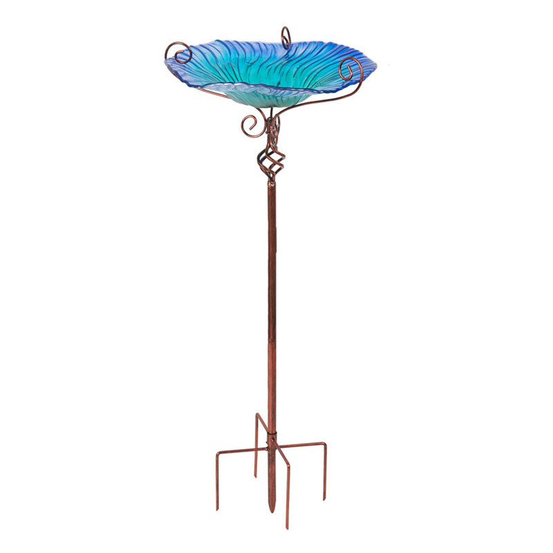 Bain d'oiseaux solaire Denka
