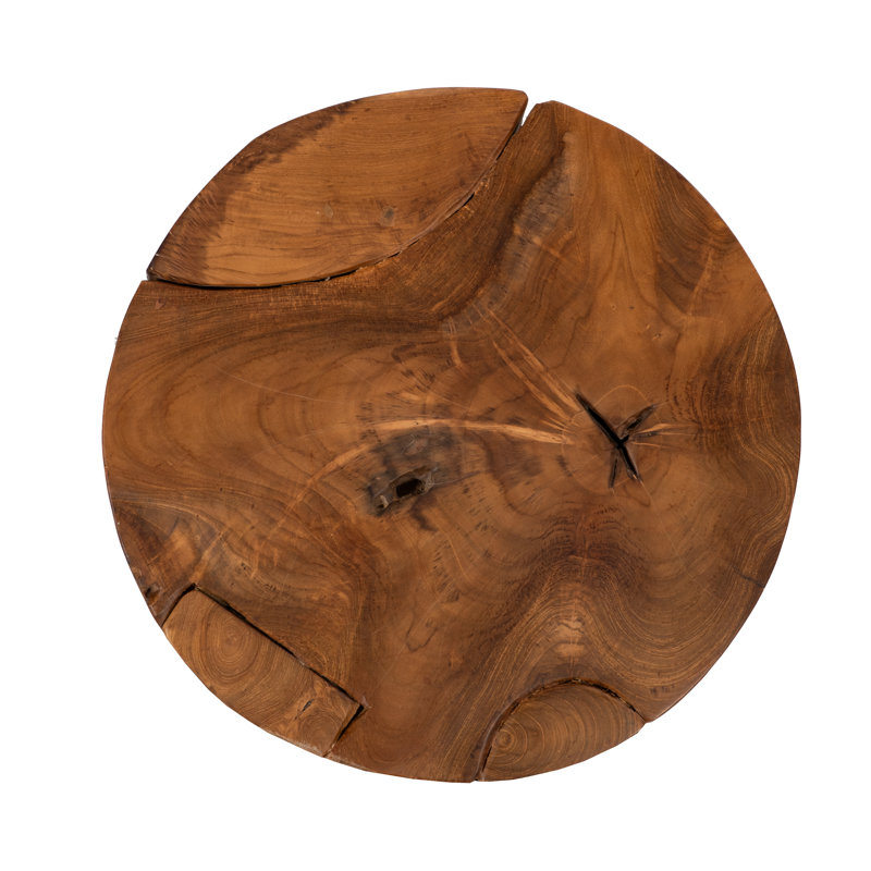 Teak Chunk Accent Stool