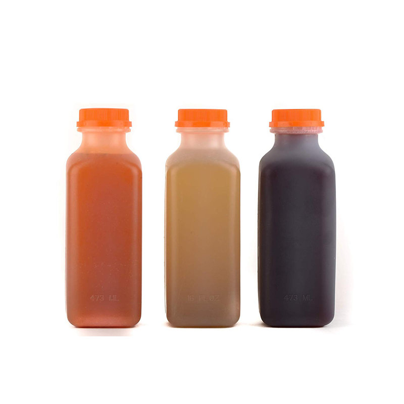 Andelko Foggy Plastic Juice Bottle, 12oz