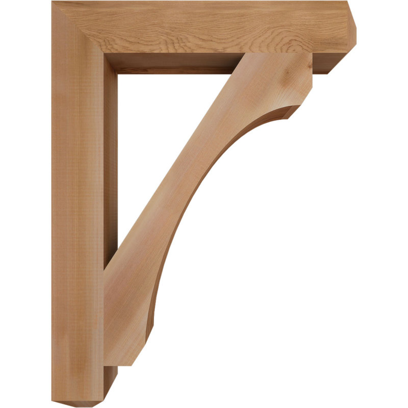 H Support en bois / corbeau, Western Red Cedar (Smooth), H 32 po x l 3,5 po x P 24 po