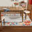 TOWN & COUNTRY EVERYDAY Hibiscus Bloom Border Modern Floral Outdoor Rug Grey/Red/Blue-97549327
