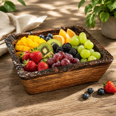 Solid Wood Decorative Bowl