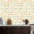 Peel and Stick PVC Wallpaper, Removable Self-Adhesive Wall Covering With Retro Mid Century Modern Atomic Starburst Colorful Circles Print, Waterproof for Home Decor - Roll