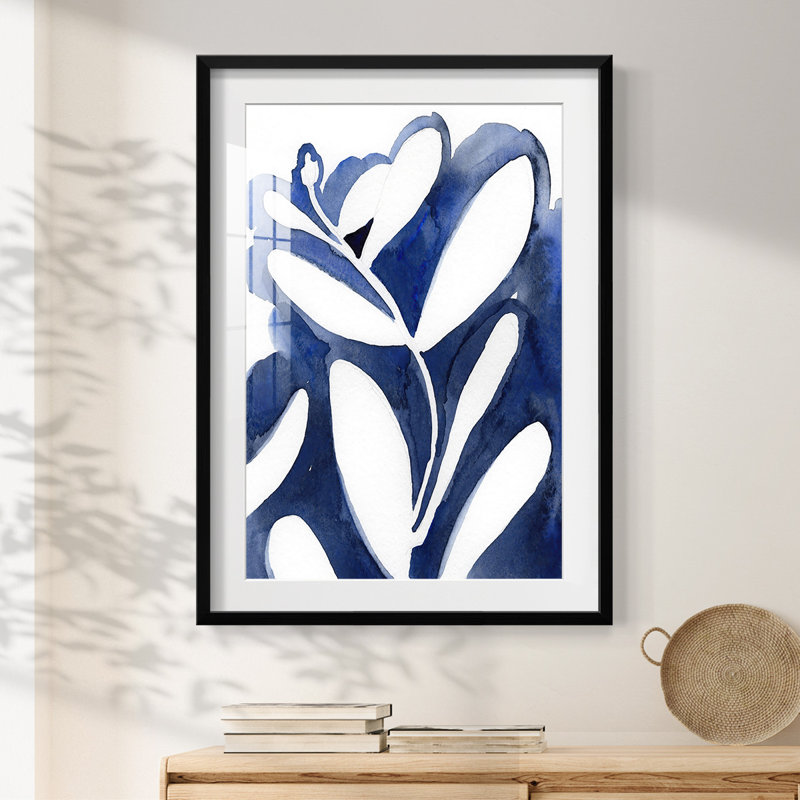 Bleu eucalyptus I - impression encadrée, H 28,5 po x l 20,5 po, Noir