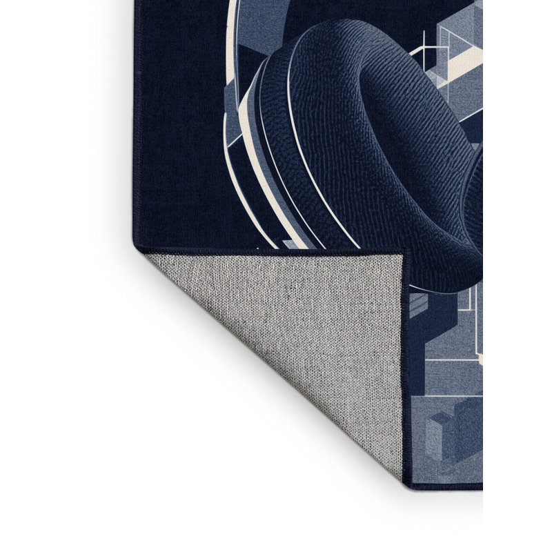 Tapis géométrique moderne lavable à la machine Patrizius Vr Headset, 5 x 7