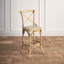 Tabouret en bois d'orme massif avec siège en rotin Kelseyville-1247785822-1255845245