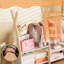 37.6'' Height Piney Clothes Rack with 4 storage shelves
