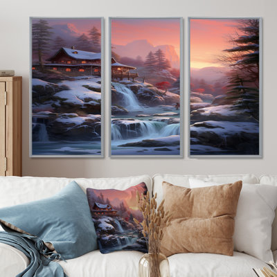 Cayton - Waterfall Wall Art Decor Set