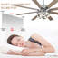 Terriek 72" Chrome Ceiling Fans with Lights and Remote, 6 Speed Reverisble DC Motor Large Motor Modern Ceiling Fan-643553632