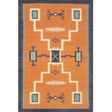 Tapis rectangulaire en laine tissé à plat 6 pi x 8 pi 11 po Tuscany
