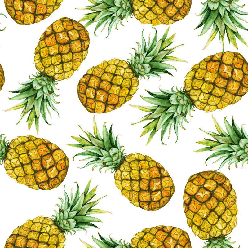 Pineapples - Wrapped Canvas Print, 76cm H x 76cm W x 3.8cm D