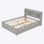 Lit avec lit gigogne et bibliothèque, lit plateforme, structure en bois-1084429867-1080555336