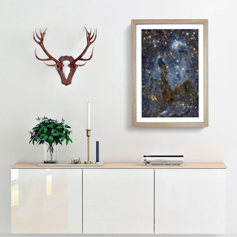 Universe in Abstract Vol.12 - Picture Frame Graphic Art Print, 36cm H x 27cm W x 2cm D, Oak Framed