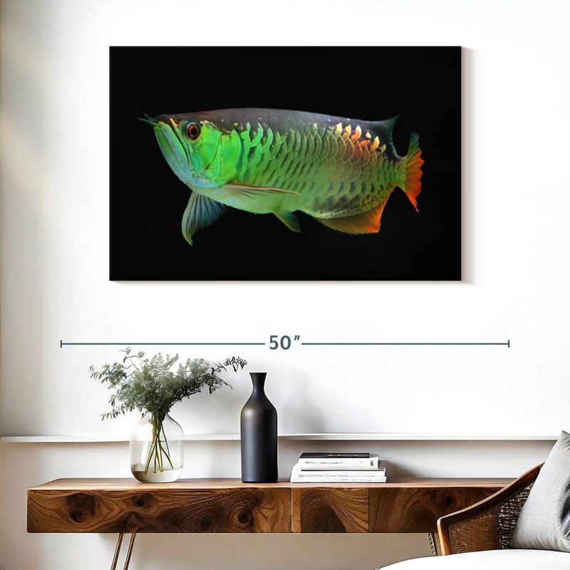 Poisson arowana vert, H 26 po x l 39 po