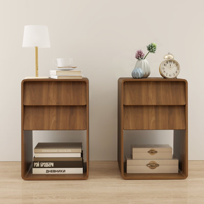 23.6'' Tall End Table, Farmhouse Sofa Table With Drawer Storage (set Of 2)