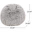 Fauteuil à billes en fausse fourrure gris argenté 3 pieds, gris argenté
