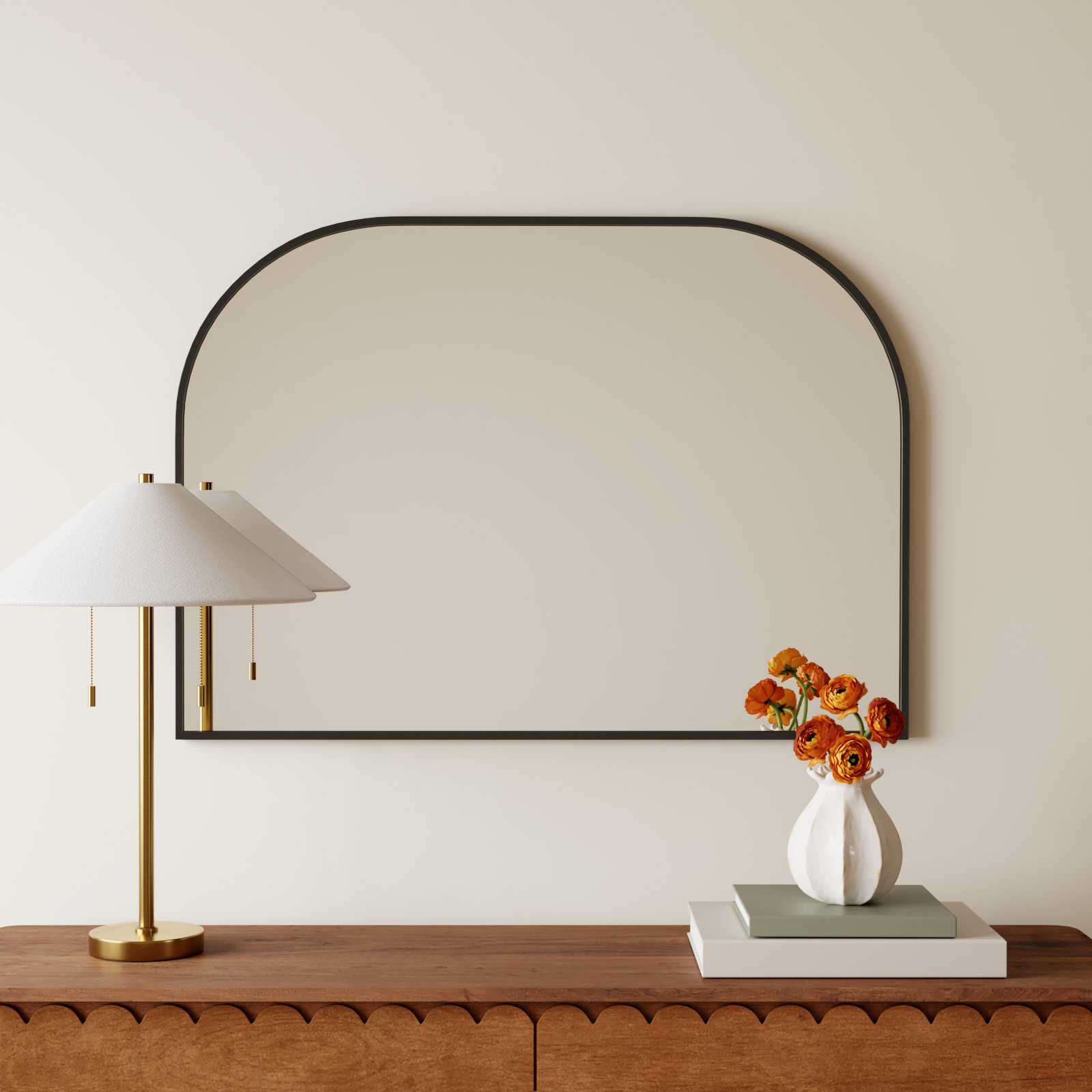 Sabine Accent Mirror, Black, 30" x 40"