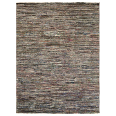 Tapis rectangulaire unique de 8 pi 9 po x 11 pi 9 po bleu