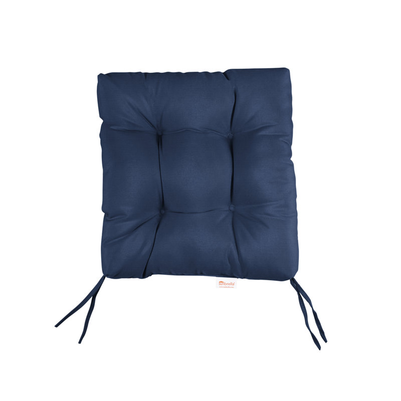 Sunbrella Outdoor 3'' Barstool Seat Cushion, 16" W x 16" D, Canvas Navy