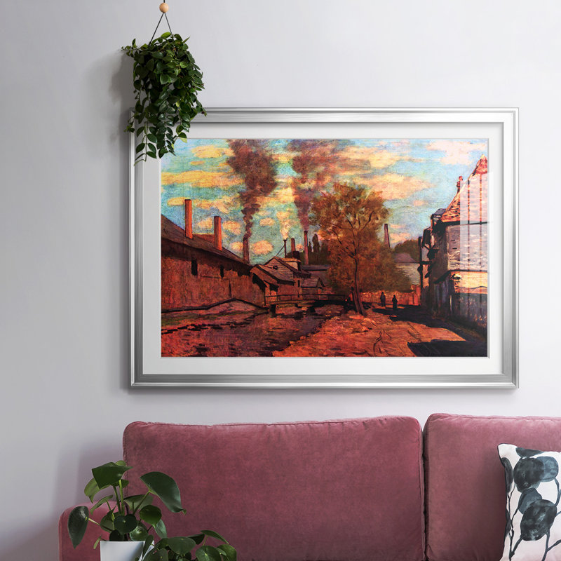 Monet, impression encadrée sur papier par Claude Monet, Argent, H 15 po x l 21 po x P 1,5 po