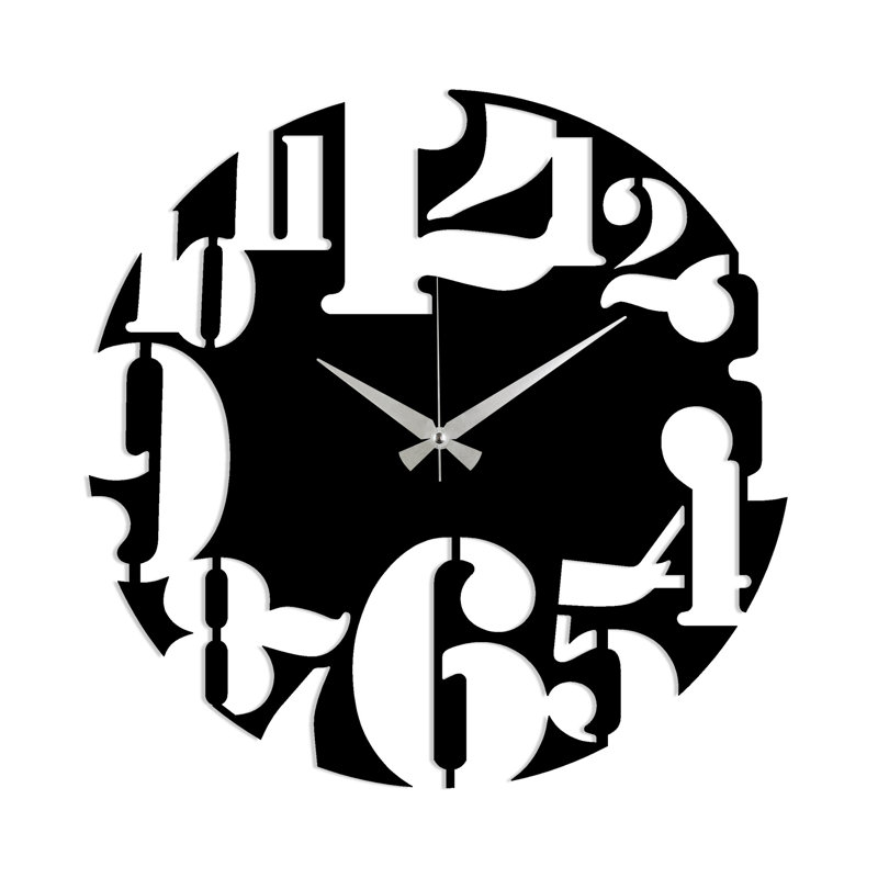 Elegant Black Metal Wall Clock, 19.0 x 19.0 inches | 100% Durable Metal, Thickness: 0.06 inches | Silent Mechanism, Easy Wall Mount | Perfect for Home Decor & Office, Battery Operated (1 AA Battery Required)