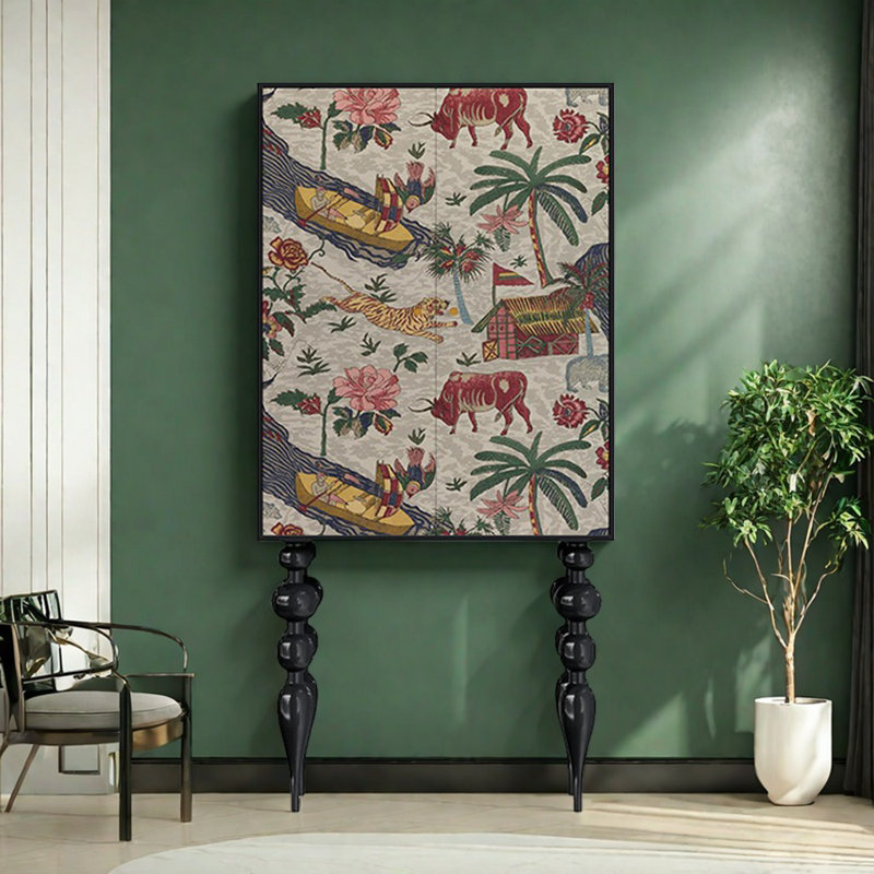 Armoire moderne à double porte minimaliste, Noir / gris foncé