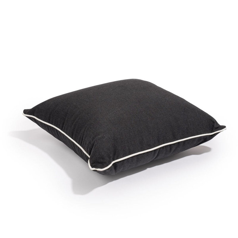 Petit coussin décoratif carré, Carré 18 po, Noir / blanc