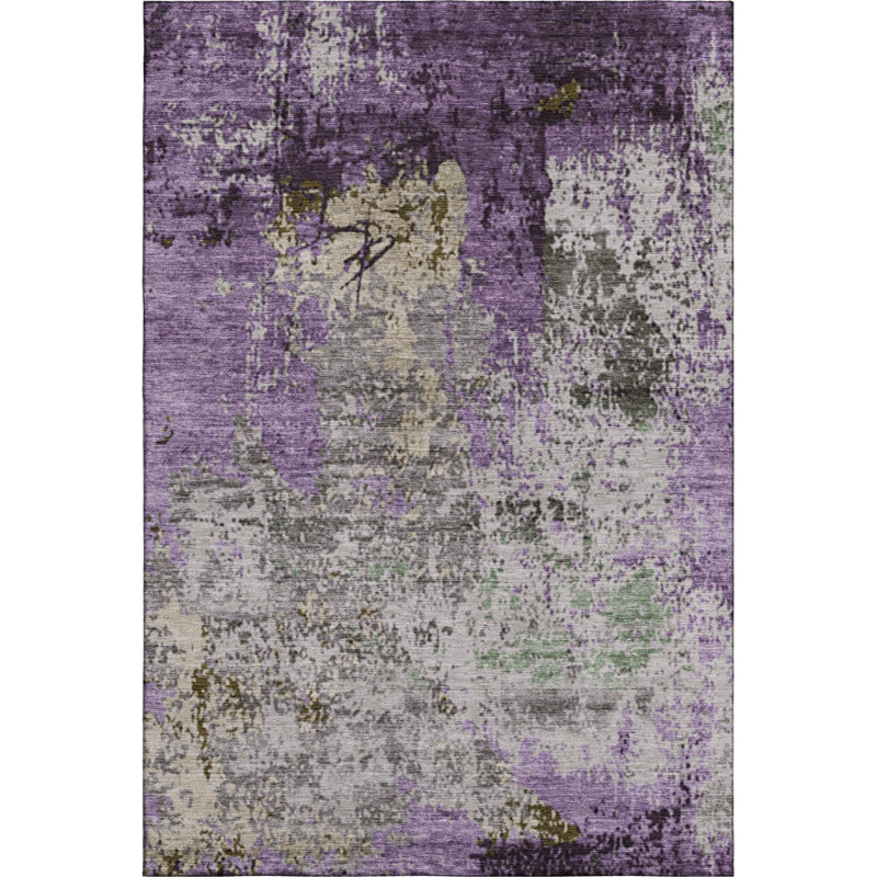 Premium Machine Washable Brandes AMF1911 Abstract Rug, Rectangle 10' x 14'
