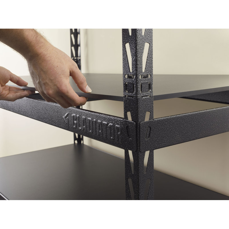 Gladiator 48" Wide Hammered Granite Laminate 5-Shelf Rack