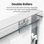 Porte de douche coulissante double semi-sans cadre H 56 po x l 72 po x H 72 po, porte de douche à dérivation, porte en verre trempé épais de 1/4 po (6 mm)