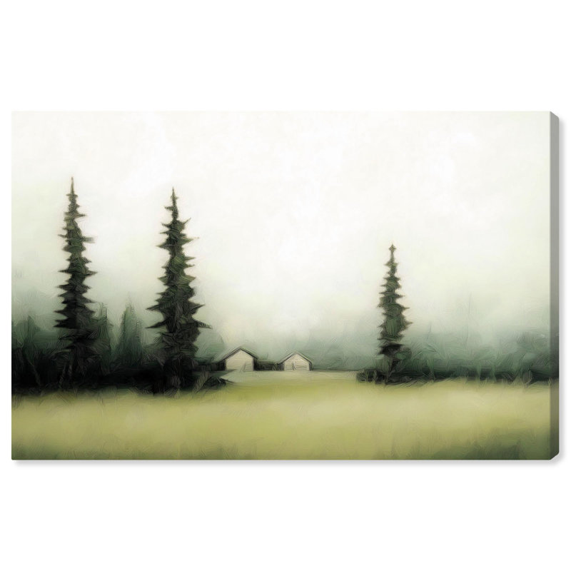 Sheltered in Green Rustic Landscape Canvas Art, 15" x 10"